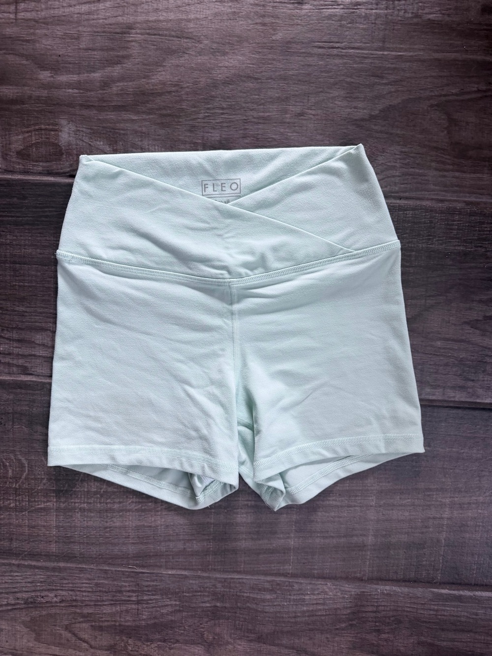 Fleo Mint Green V Waistband Bike Shorts